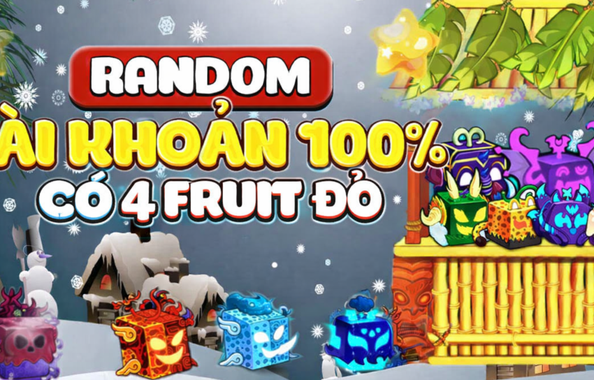 Random acc bloxfruti từ 3-6 trái đỏ